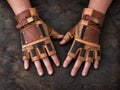 Arbeiter - Patchwork Leder Handschuhe
