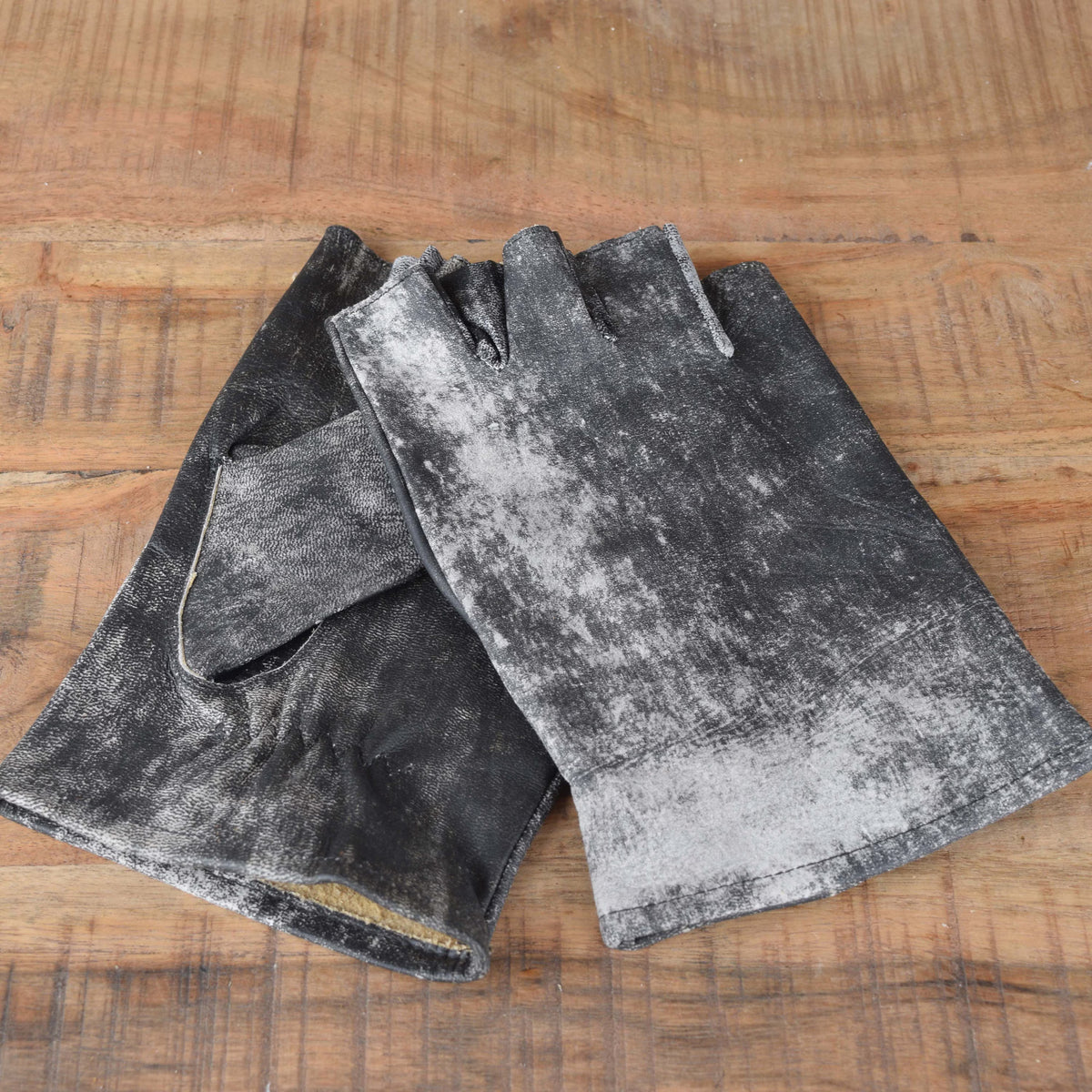 Abenteurer - graue Leder Handschuhe