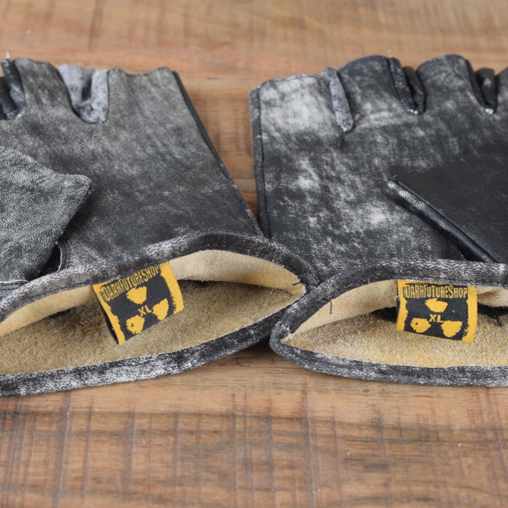 Abenteurer - graue Leder Handschuhe