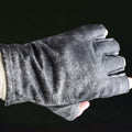 Abenteurer - graue Leder Handschuhe