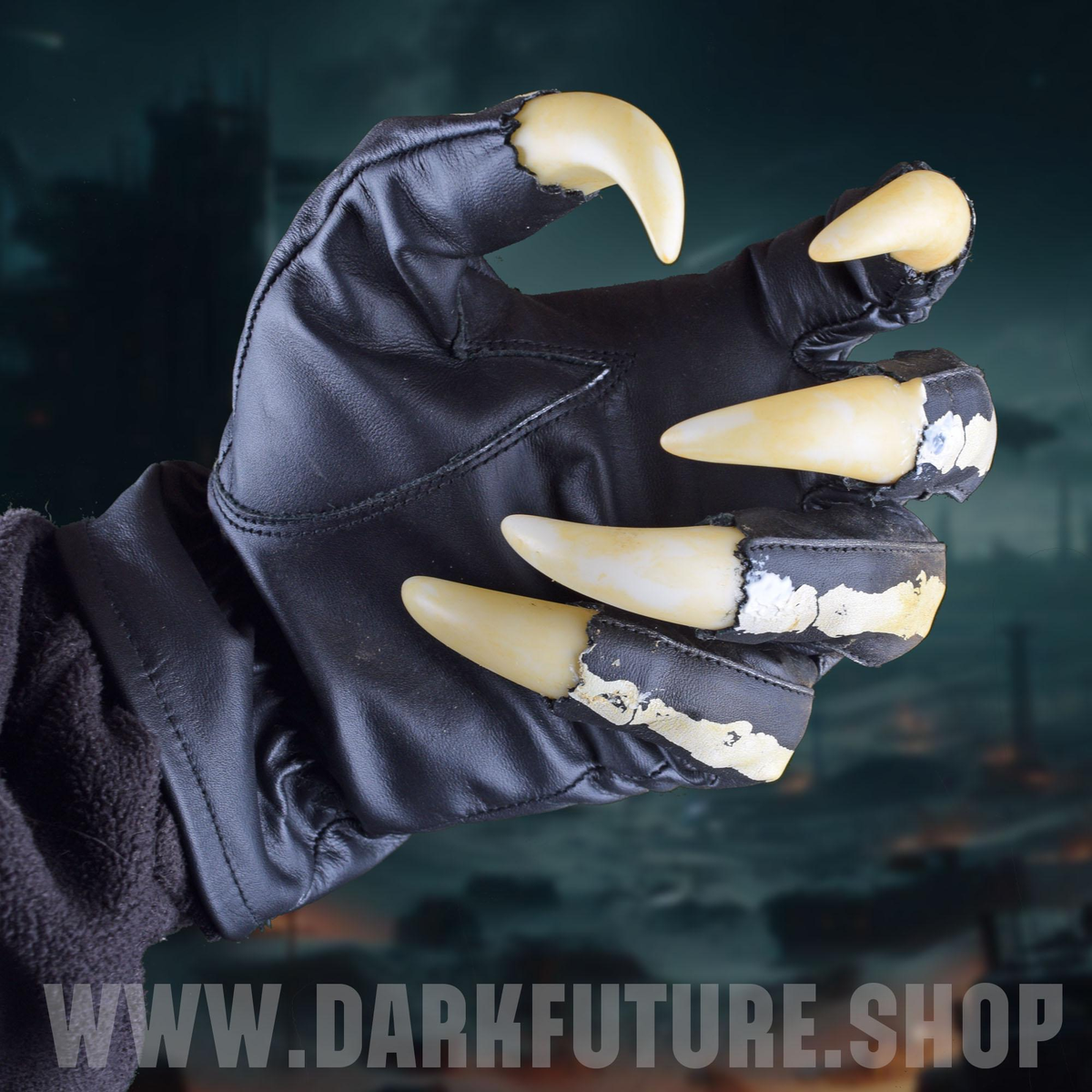 Horror Skelett - Handschuhe mit Krallen