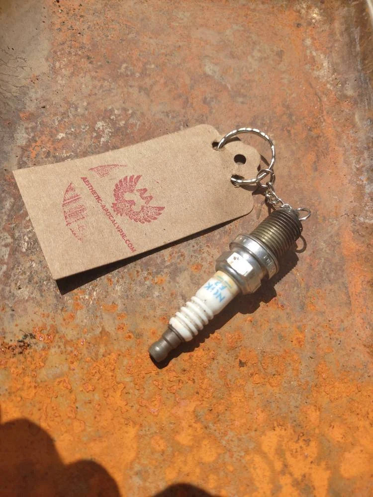 2 Spark plug end-times keychain