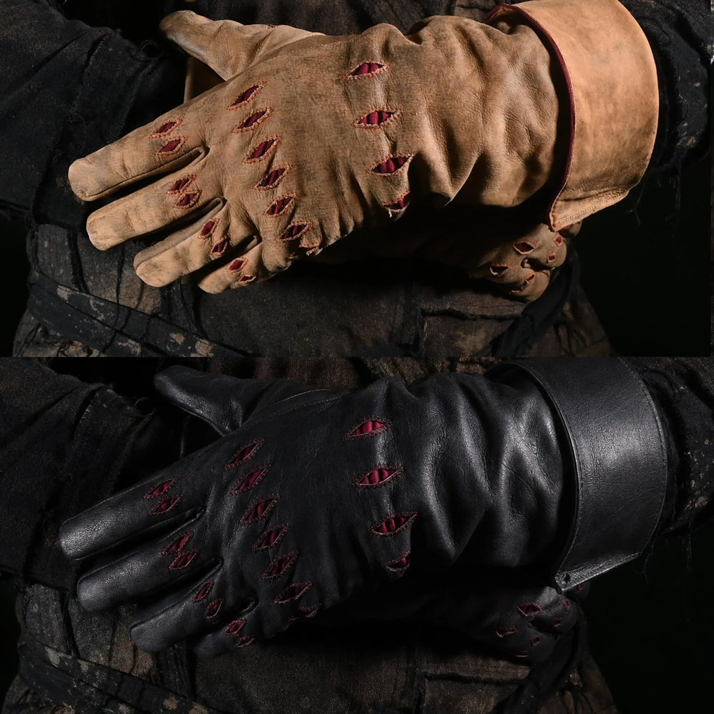 Monsterjäger- Lange Lederhandschuhe