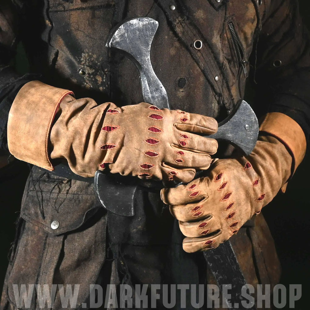 Monsterjäger- Lange Lederhandschuhe