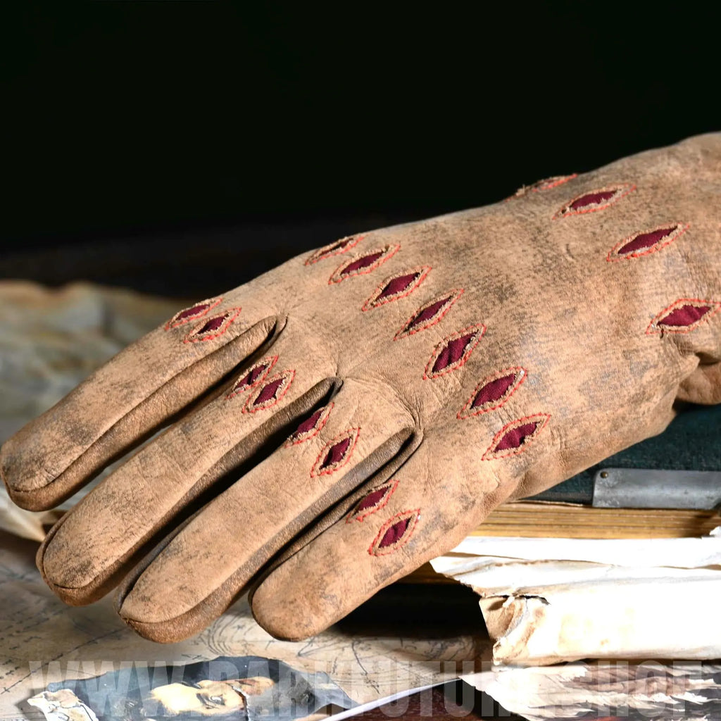 Monsterjäger- Lange Lederhandschuhe