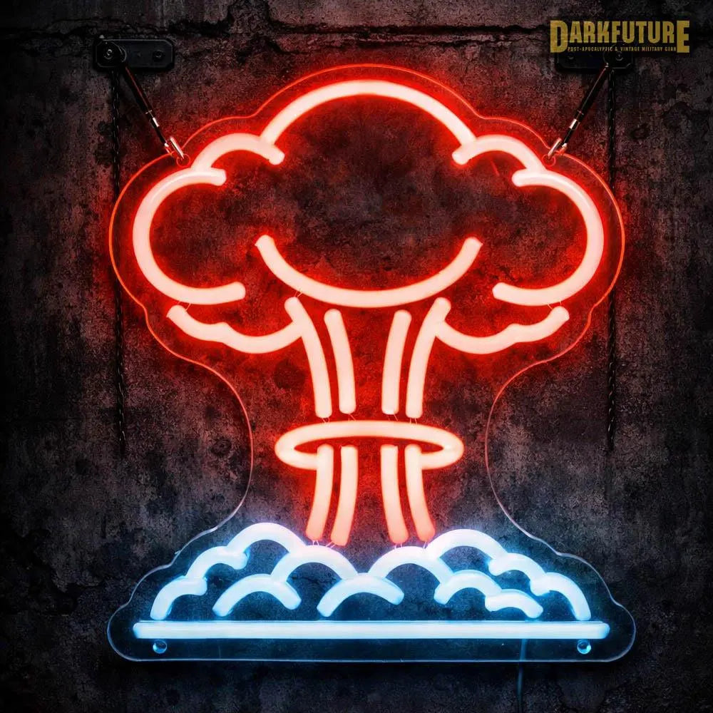 Post-Apocalyptic Neon Sign – Mushroom Cloud