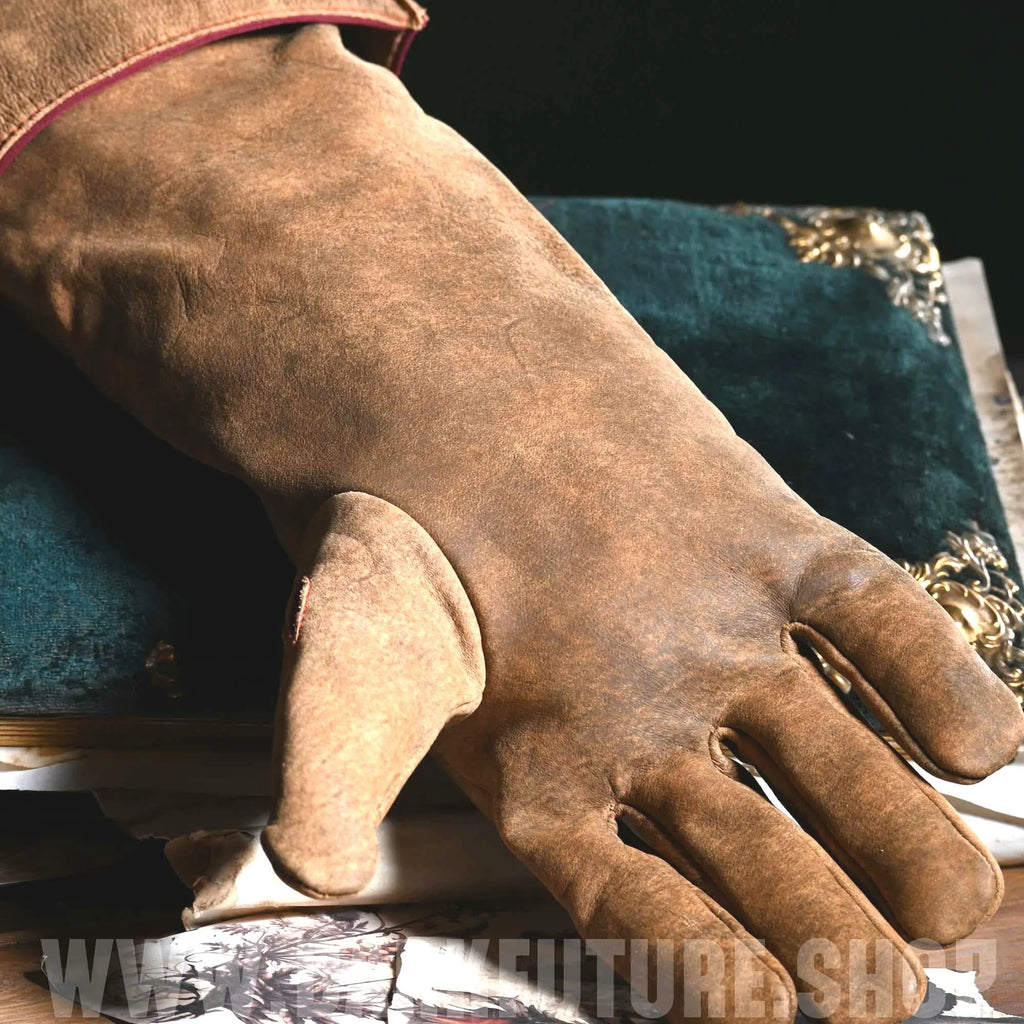 Monsterjäger- Lange Lederhandschuhe