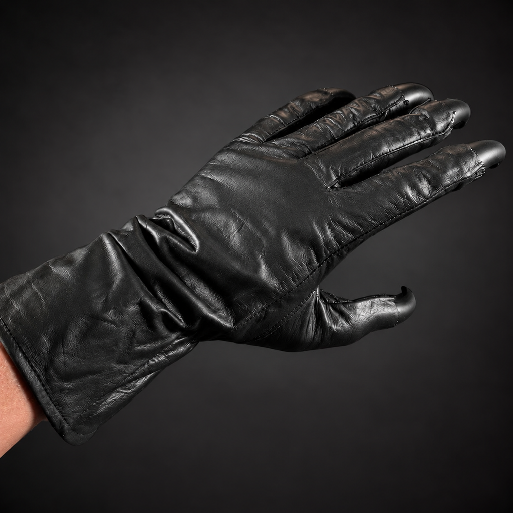 Krallenhandschuh V2 – Handrücken mit schwarzen PVC-Krallen