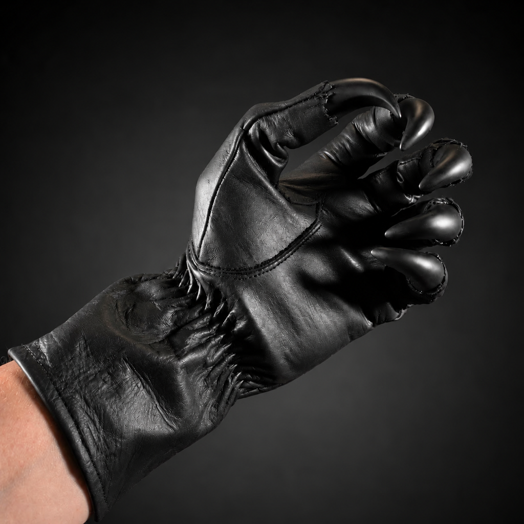 Krallenhandschuh V2 mit schwarzen PVC-Krallen – Handfläche