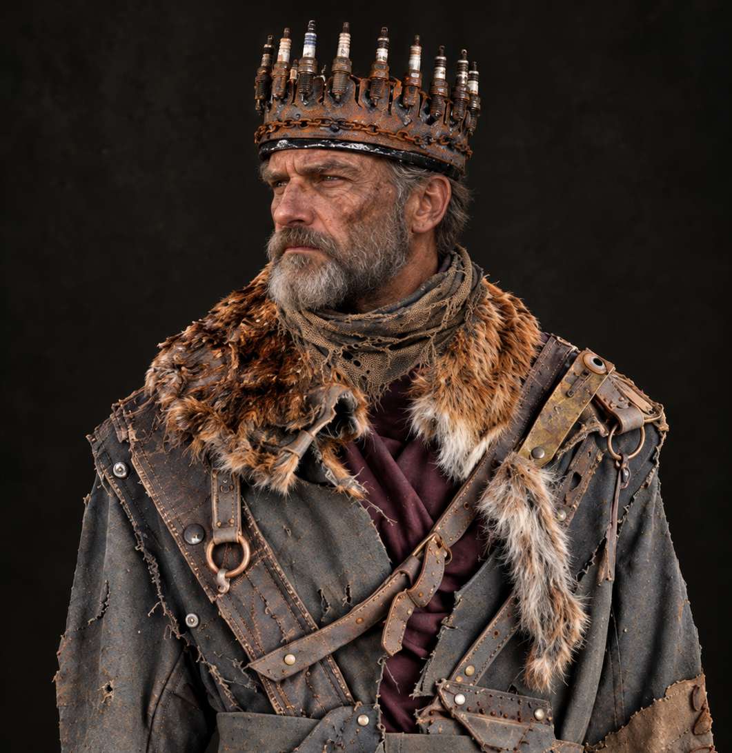Wasteland King - Endzeit Krone mit Zündkerzen